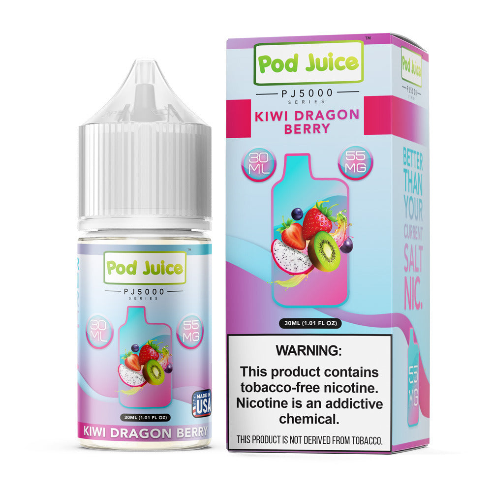 Pod Juice TFN PJ5000 Salt Series E-Liquid 30mL (Salt Nic) | Kiwi Dragon Berry with packaging