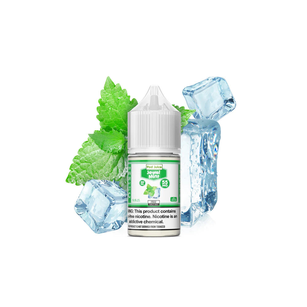 Pod Juice TFN Salt Series E-Liquid 30mL (Salt Nic) Jewel Mint