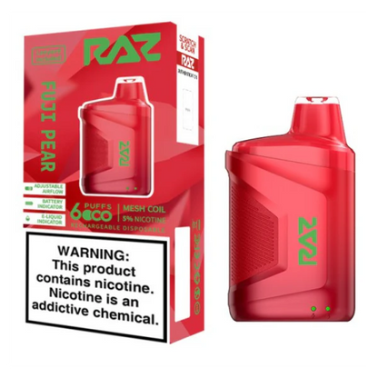 RAZ CA6000 Disposable | 6000 Puffs | 10mL | 50mg | Fuji Pear with packaging