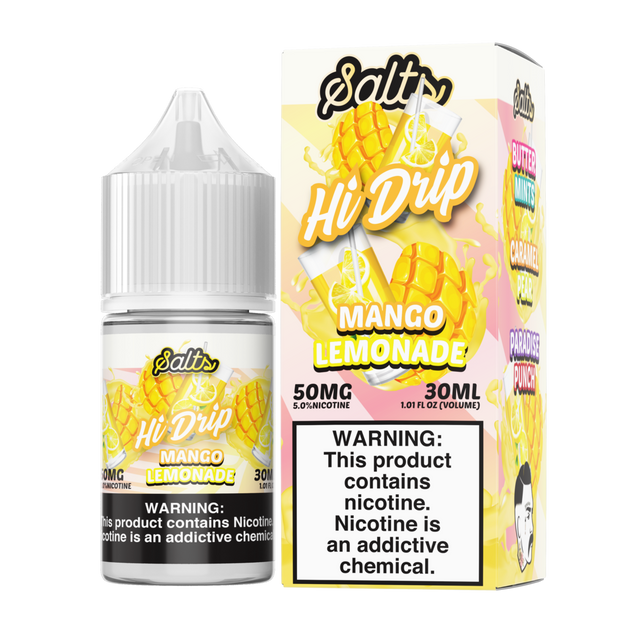 Hi-Drip Salt Series E-Liquid 30mL (Salt Nic) | Mango Lemonade with packaging