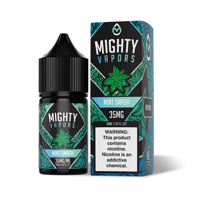 Mighty Vapors Salt Series E-Liquid 30mL (Salt Nic) Mint Smash with packaging