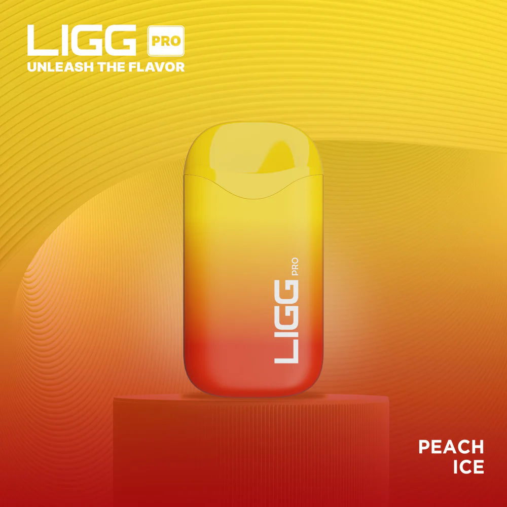 Ligg Pro Disposable | 5500 Puffs | 14mL  | 50mg | Peach Ice