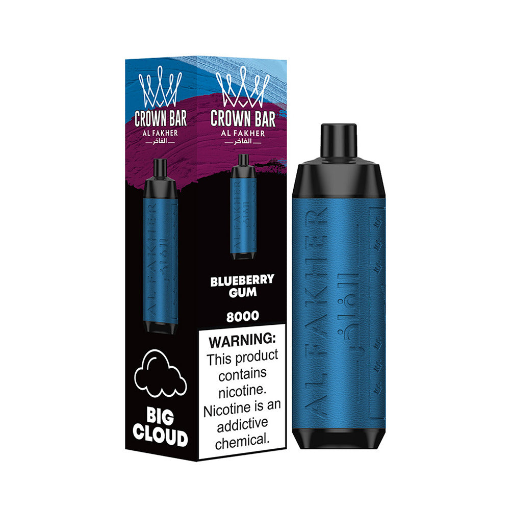 Crown Bar AF8000 Disposable 8000 Puffs 18mL 50mg | MOQ 10 Blueberry Bubblegum