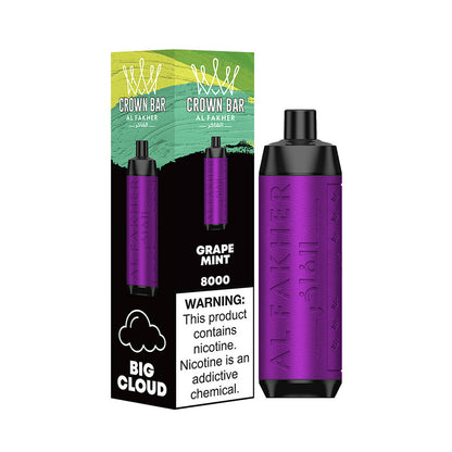 Crown Bar AF8000 Disposable 8000 Puffs 18mL 50mg | MOQ 10 Grape Mint