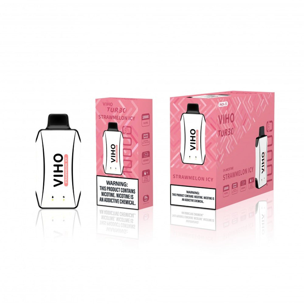 Viho Turbo Disposable 10000 Puffs (17mL) | MOQ 5 | Strawmelon Icy with Packaging