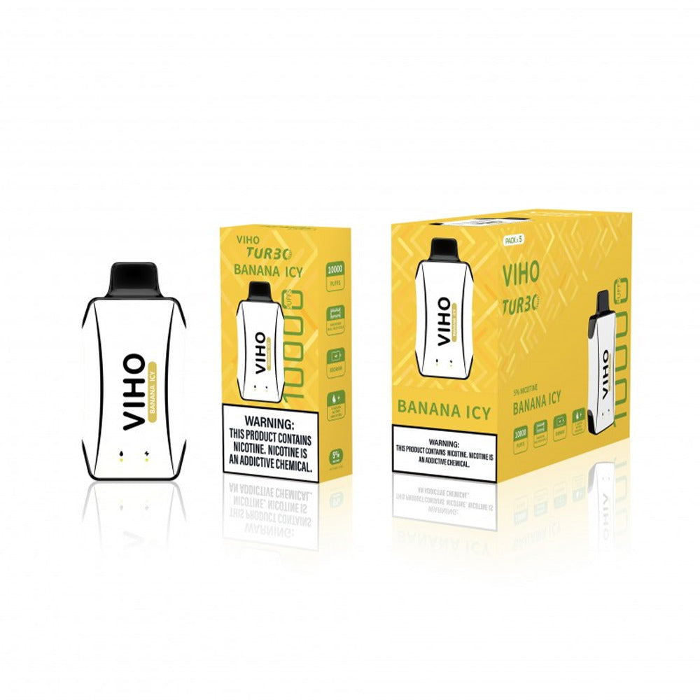 Viho Turbo Disposable 10000 Puffs (17mL) | MOQ 5 |Banana Icy with Packaging