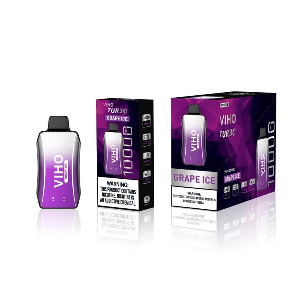 Viho Turbo Disposable 10000 Puffs (17mL) | MOQ 5 | Grape Ice with Packaging