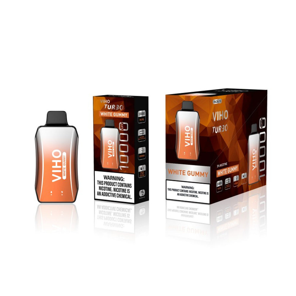 Viho Turbo Disposable 10000 Puffs (17mL) | MOQ 5 | White Gummy with Packaging
