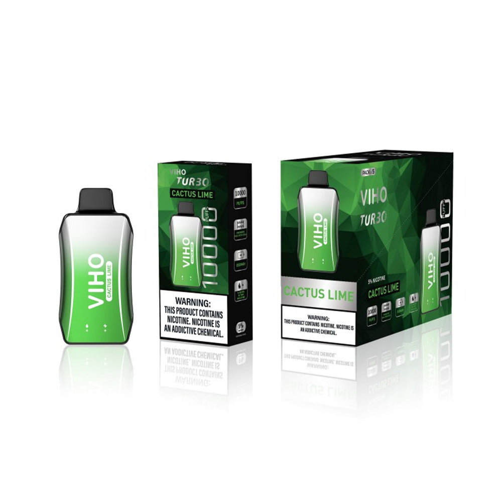 Viho Turbo Disposable 10000 Puffs (17mL) | MOQ 5 | Cactus Lime with Packaging