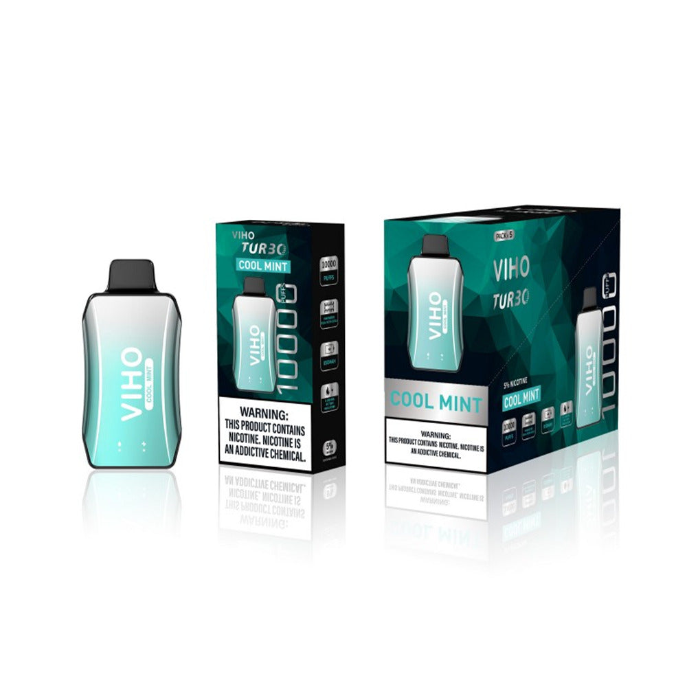 Viho Turbo Disposable 10000 Puffs (17mL) | MOQ 5 | Cool Mint with Packaging