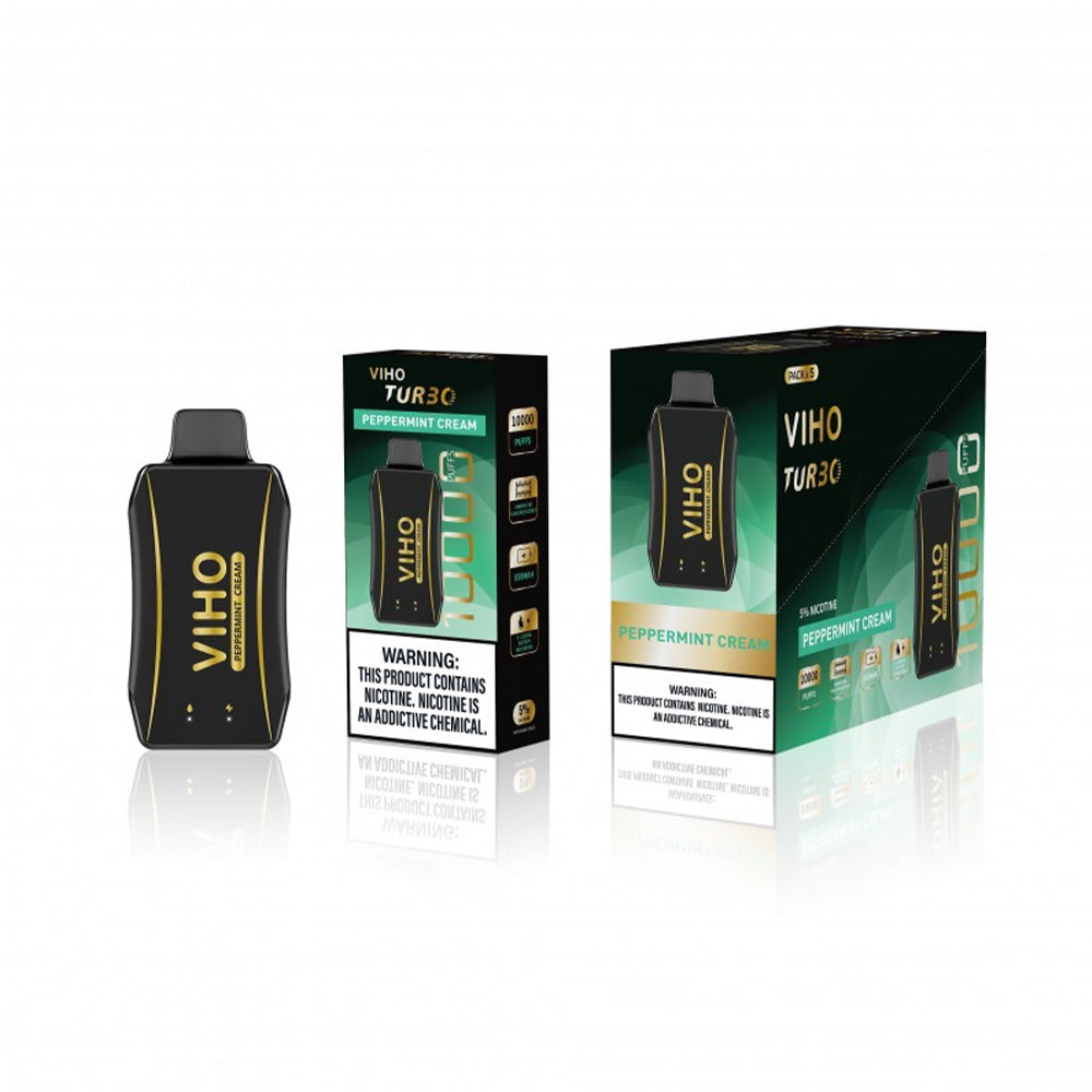 Viho Turbo Disposable 10000 Puffs (17mL) | MOQ 5 | Peppermint Cream with Packaging