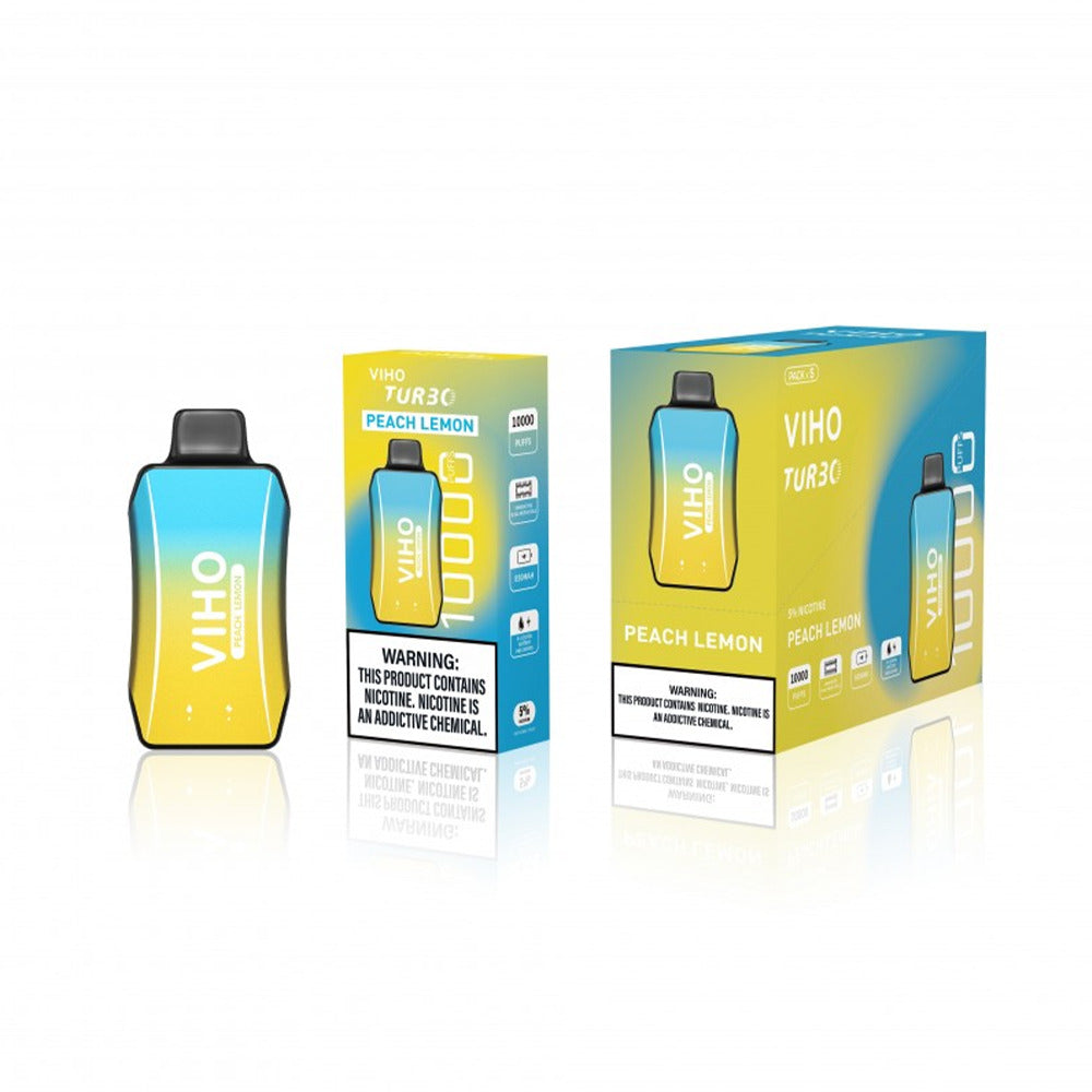 Viho Turbo Disposable 10000 Puffs (17mL) | MOQ 5 | Peach Lemon with Packaging