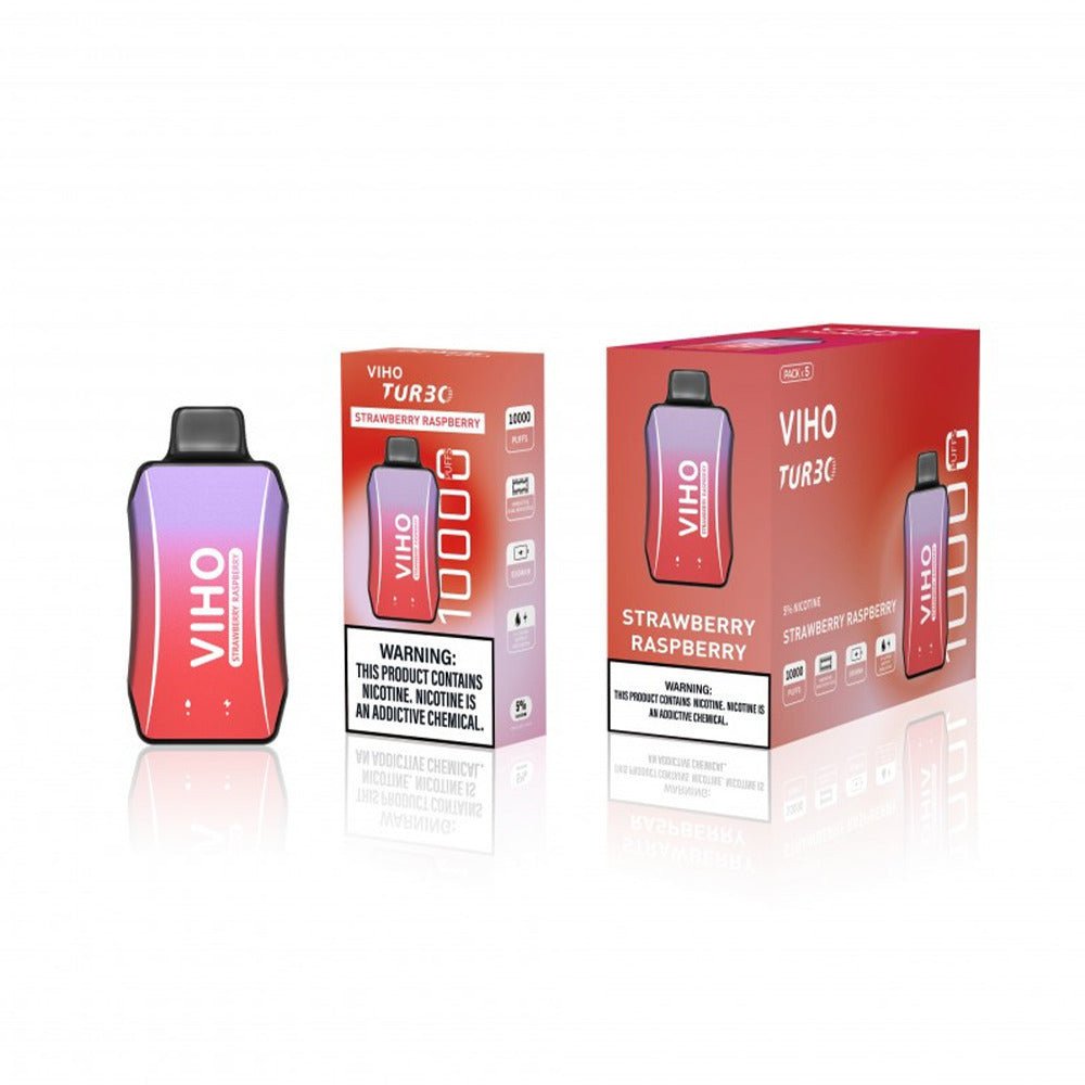 Viho Turbo Disposable 10000 Puffs (17mL) | MOQ 5 | Strawberry Raspberry with Packaging
