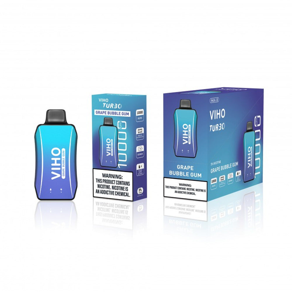 Viho Turbo Disposable 10000 Puffs (17mL) | MOQ 5 | Grape Bubble Gum with Packaging