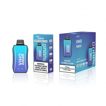 Viho Turbo Disposable 10000 Puffs (17mL) | MOQ 5 | Grape Bubble Gum with Packaging