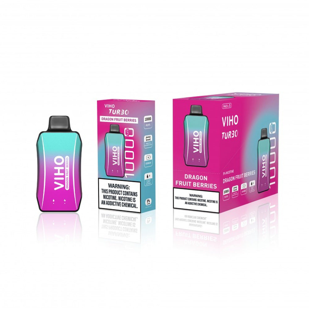 Viho Turbo Disposable 10000 Puffs (17mL) | MOQ 5 | Dragon Fruit Berry with Packaging