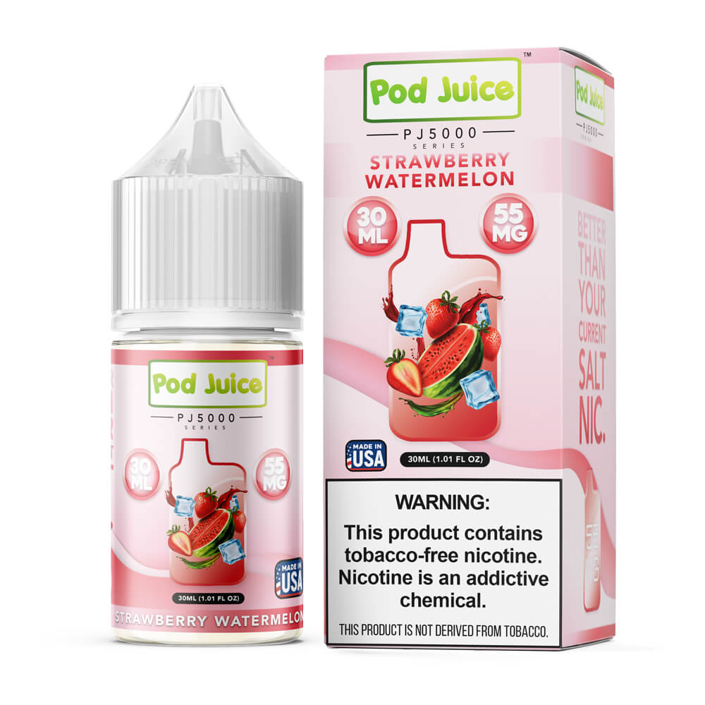 Pod Juice TFN PJ5000 Salt Series E-Liquid 30mL (Salt Nic) | Strawberry Watermelon with packaging