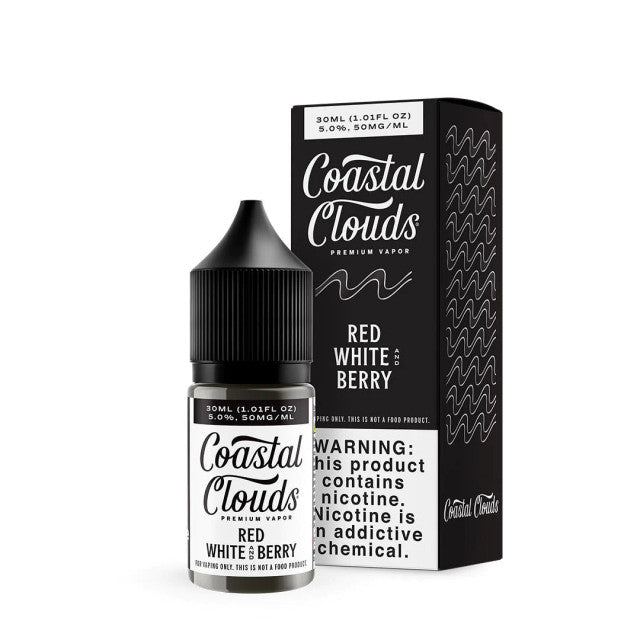Coastal Clouds Salt Series E-Liquid 30mL (Salt Nic) | Red White Berry with packaging