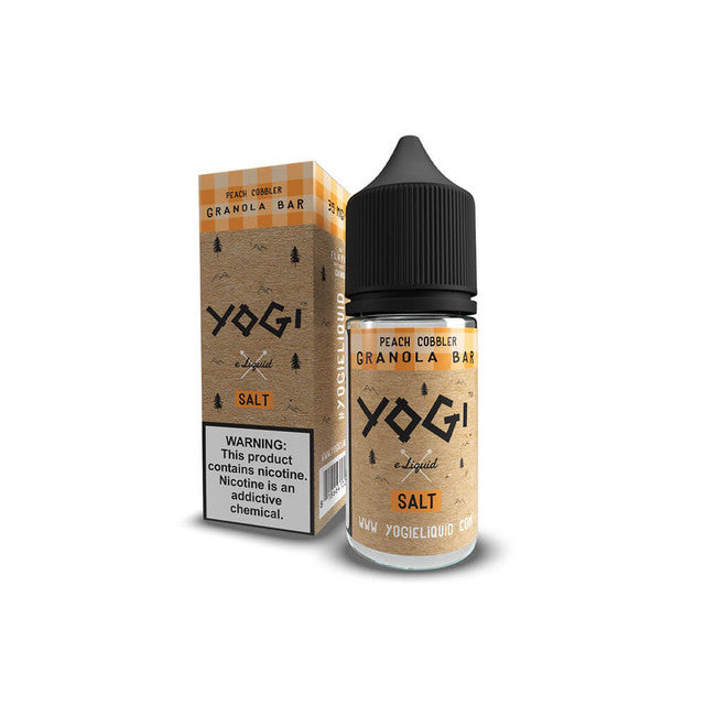 Yogi Salt Series E-Liquid 30mL | Peach Cobbler with packaging