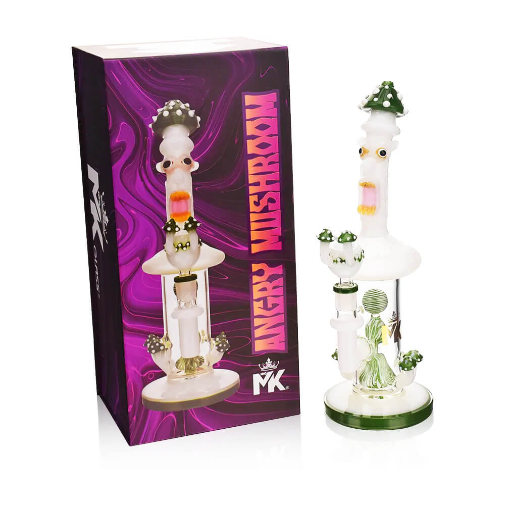 MKGlass MK192 Angry Mushroom Dab Kit 12″ Water Pipe | Green