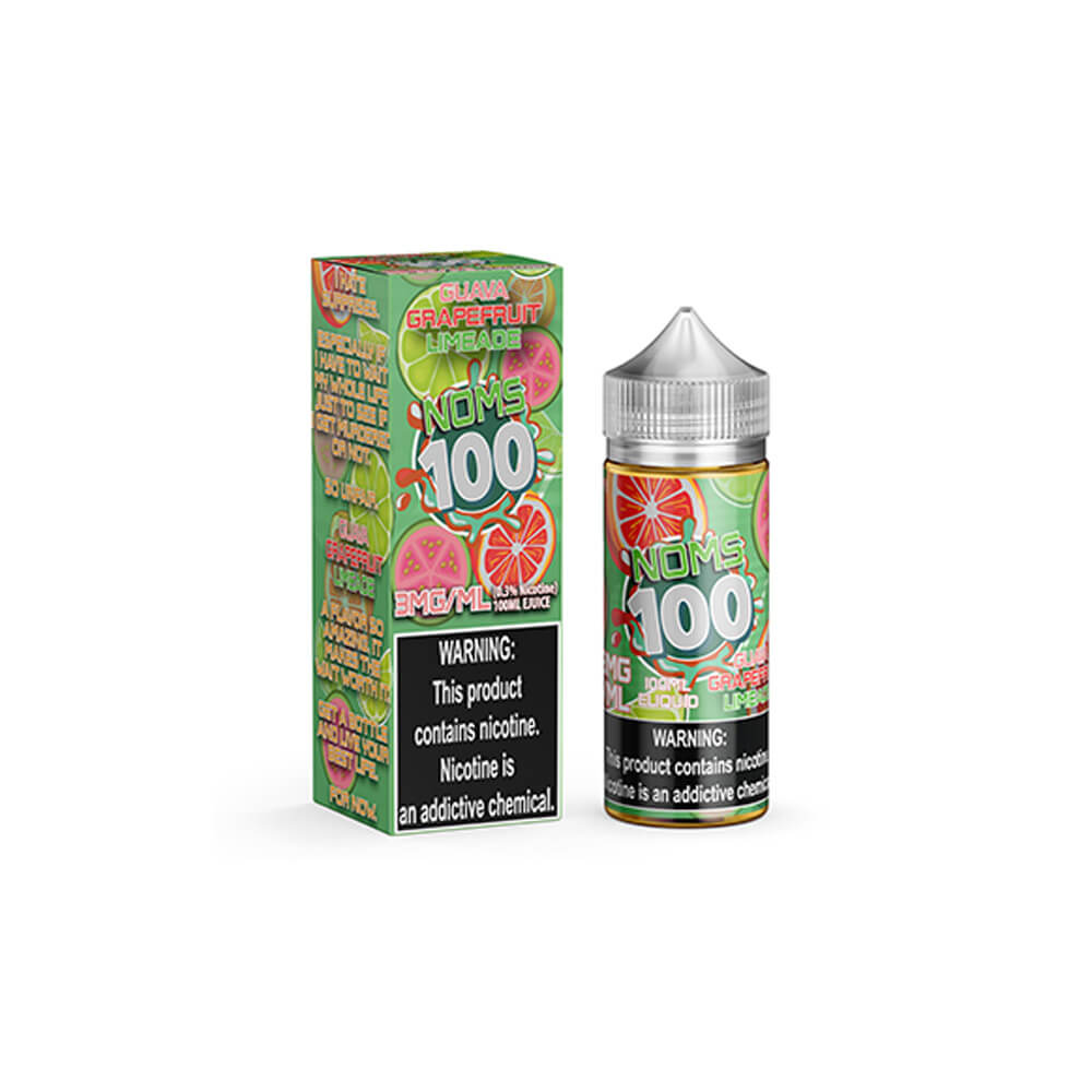 Noms 100 Series E-Liquid 100mL (Freebase) | Guava Grapefruit Limeade with Packaging