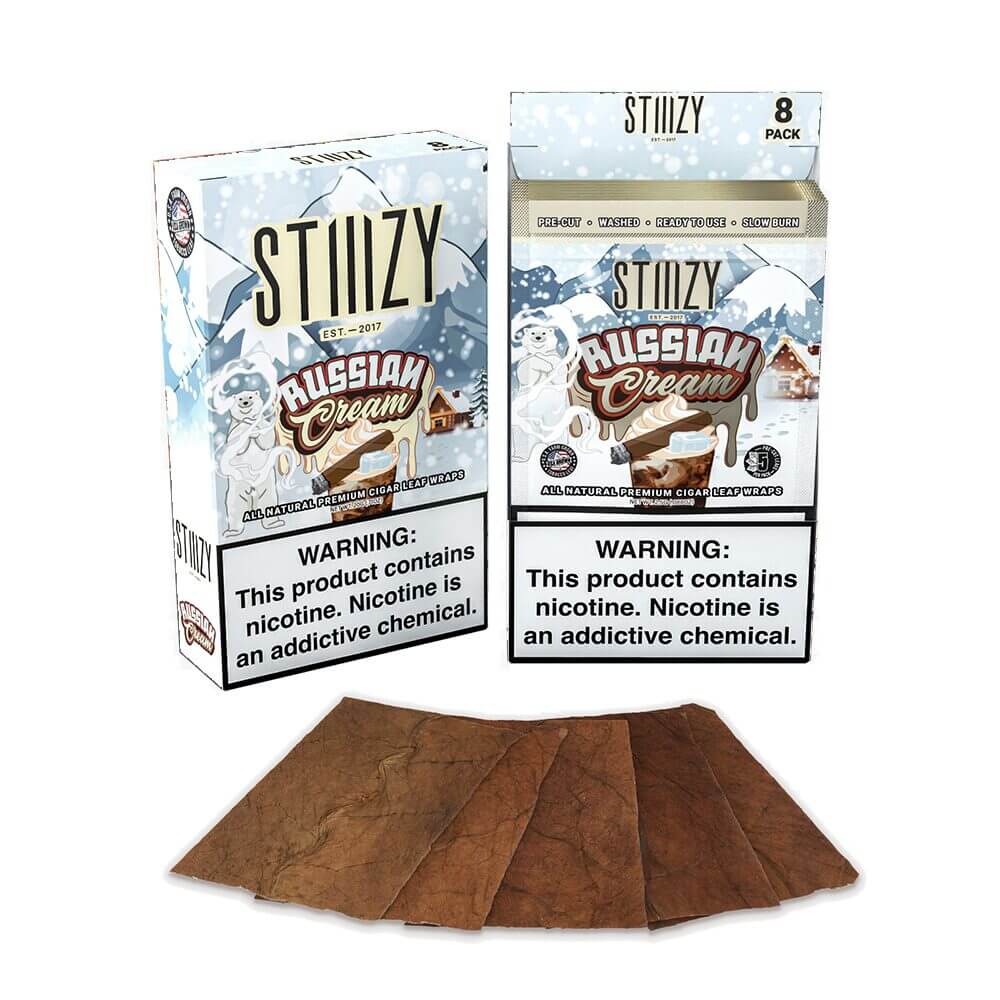 STIIIZY Premium Wraps 6-Pack (8ct Counter Display) | MOQ 10 | Russian Cream