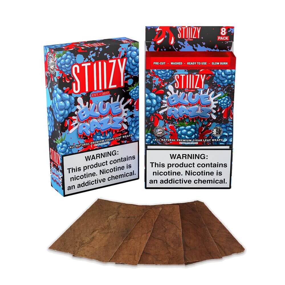 STIIIZY Premium Wraps 6-Pack (8ct Counter Display) | MOQ 10 | Blue Razz