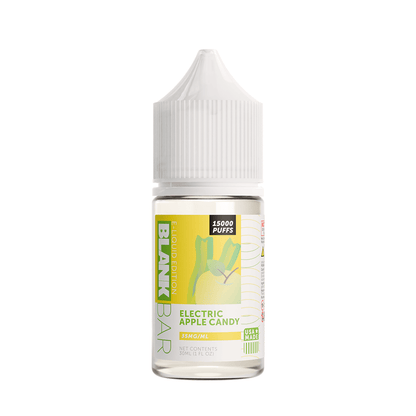 Blank Bar 15000 Puff Salt Series E-Liquid 30mL (Salt Nic) | Electric Apple Candy