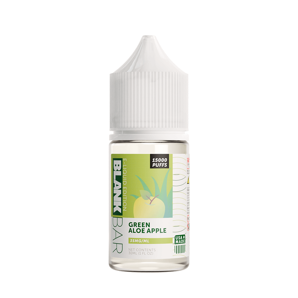 Blank Bar 15000 Puff Salt Series E-Liquid 30mL (Salt Nic) | Green Aloe Apple