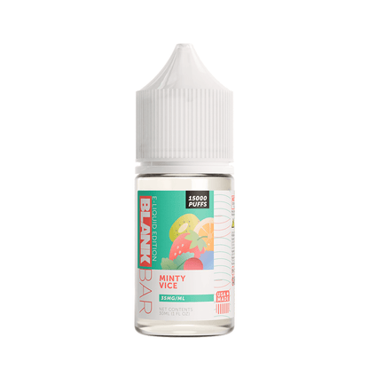 Blank Bar 15000 Puff Salt Series E-Liquid 30mL (Salt Nic) | Minty Vice