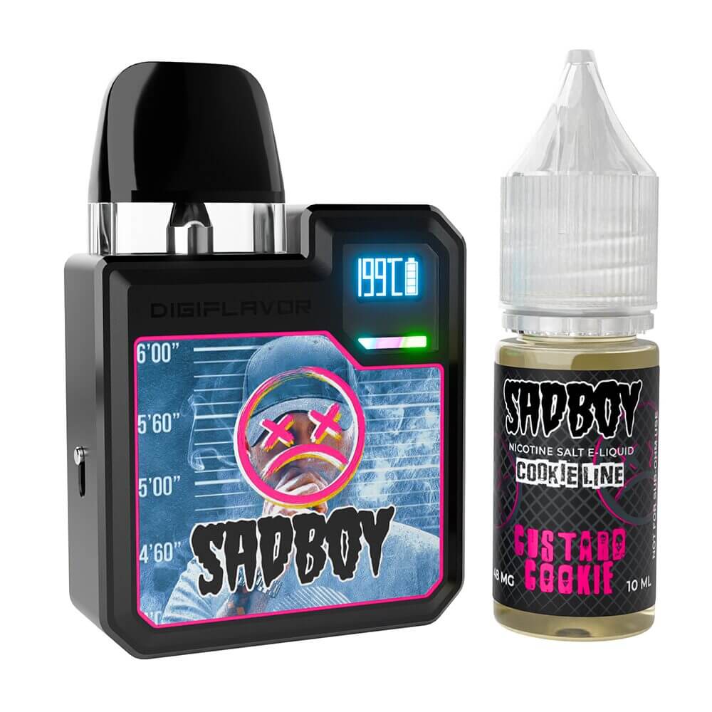 Geekvape Digi-Q Kit + Daddy’s Vapor 10mL Salts 48mg,50mg (Pod System + E-Liquid) | Custard Cookie