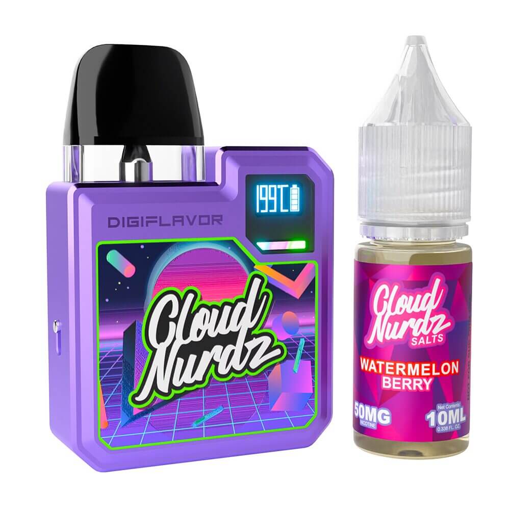 Geekvape Digi-Q Kit + Daddy’s Vapor 10mL Salts 50mg (Pod System + E-Liquid) Kit Color: Purple Flavor: Watermelon Berry 50mg