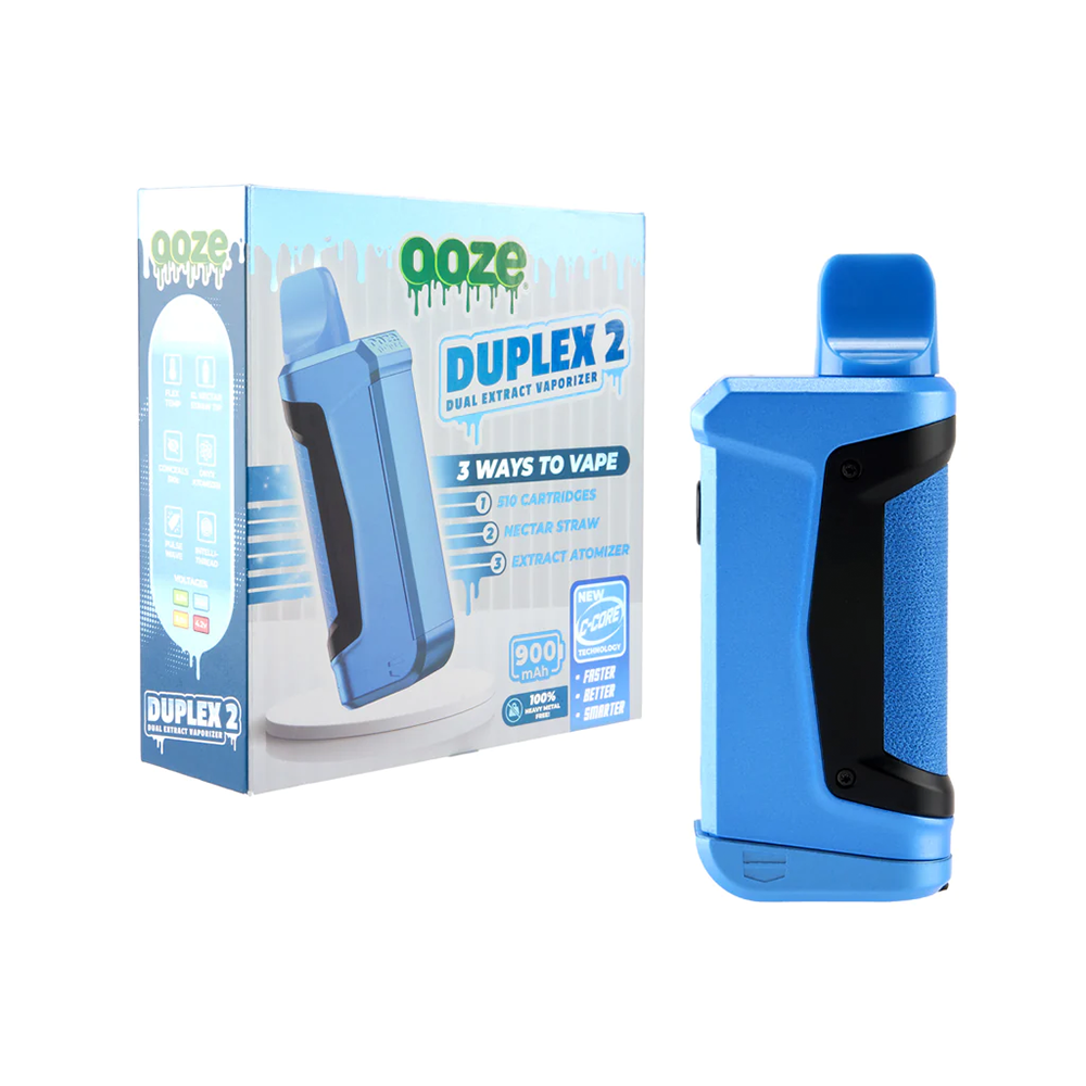 Ooze Duplex 2 Dual Extract Wax Vaporizer (900mAh) | Sapphire Blue