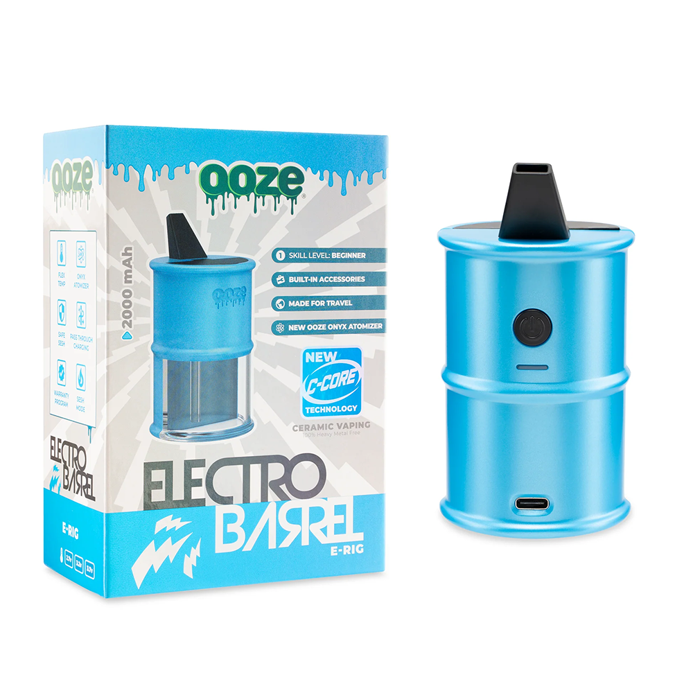 Ooze Electro Barrel Dab Rig (2000mAh) | Blue