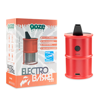 Ooze Electro Barrel Dab Rig (2000mAh) | Red