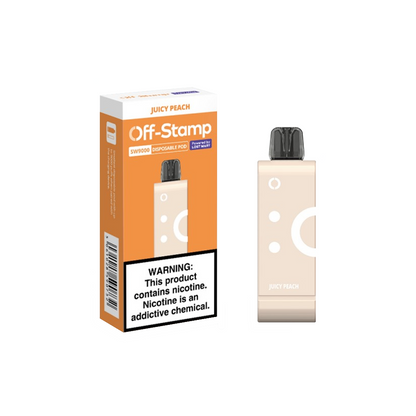 Off Stamp Pod Disposable 9000 Puffs 13mL 50mg | MOQ 10 (Pod Disposable Only) | Juicy Peach with packaging