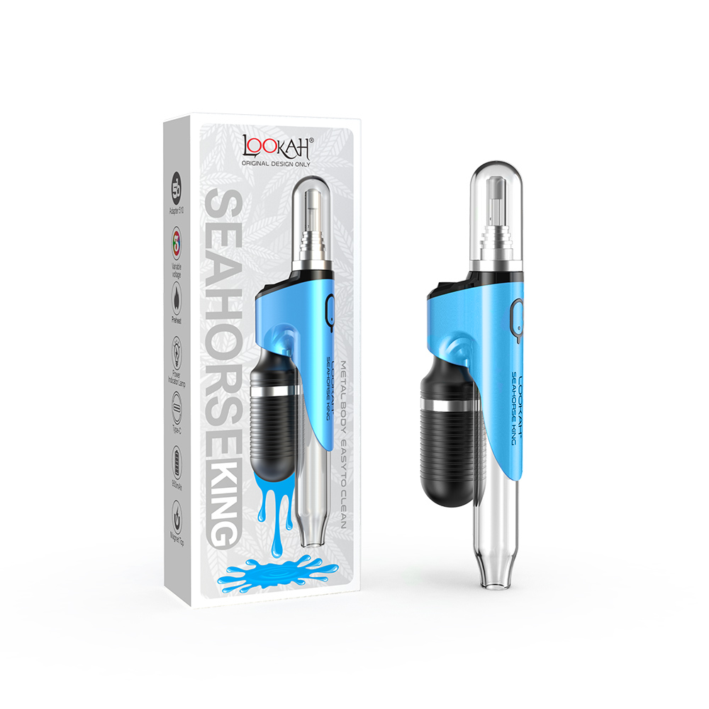 Lookah Seahorse King E-Dab Pen | Blue with Packaging