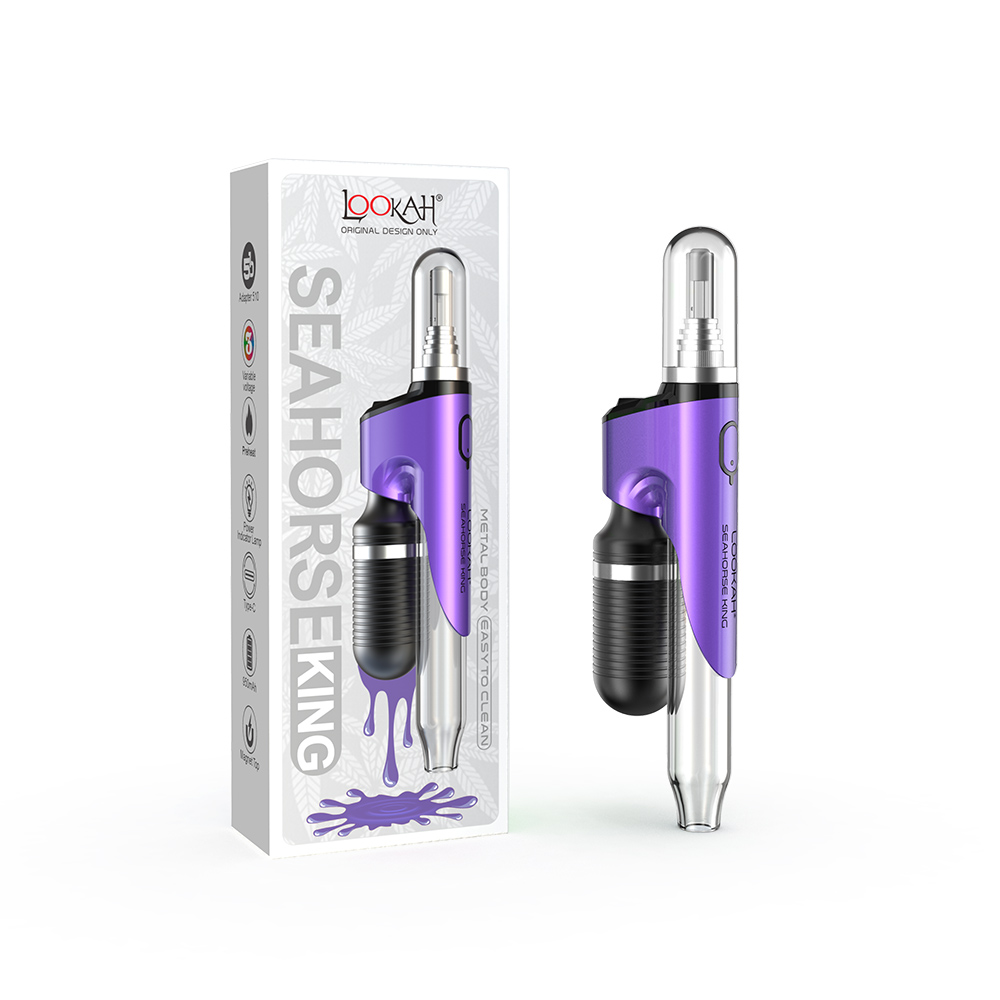 Lookah Seahorse King E-Dab Pen | Violet with Packaging