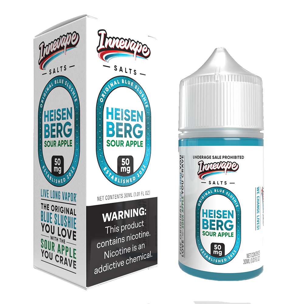 Innevape Salt Series E-Liquid 30mL (Salt Nic) Heisenberg Sour Apple with Packaging