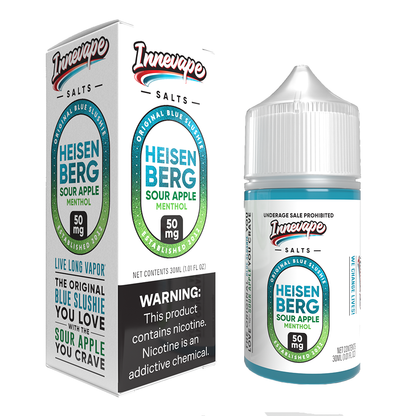 Innevape Salt Series E-Liquid 30mL (Salt Nic) Heisenberg Sour Apple Menthol with Packaging