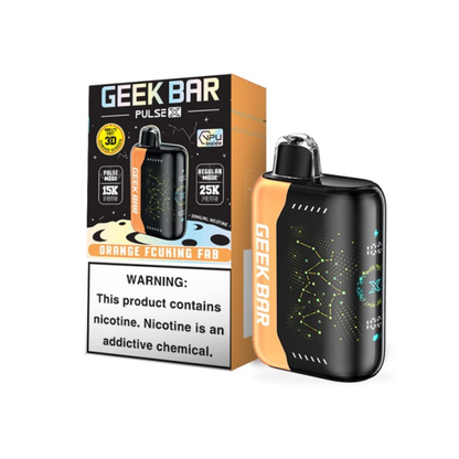 Geek Bar Pulse X Disposable 25000 Puffs 18mL 50mg | MOQ 5 | Orange Fcuking Fab with packaging