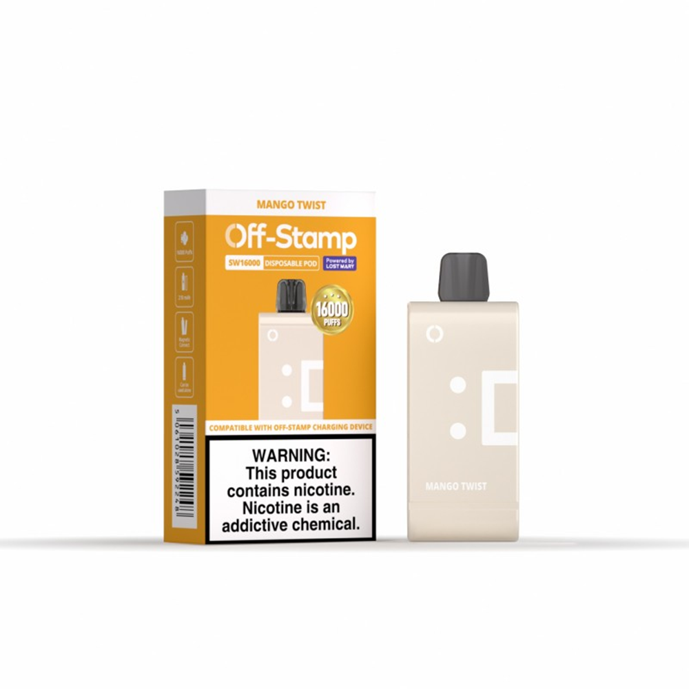 Off Stamp SW16000 Disposable 16000 Puffs 17mL 50mg | MOQ 5 (Pod Disposable Only) mango twist with packaging