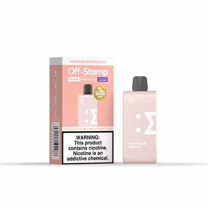 Off Stamp SW16000 Disposable 16000 Puffs 17mL 50mg | MOQ 5 (Pod Disposable Only) Strawmelon Peach Ice with Packaging