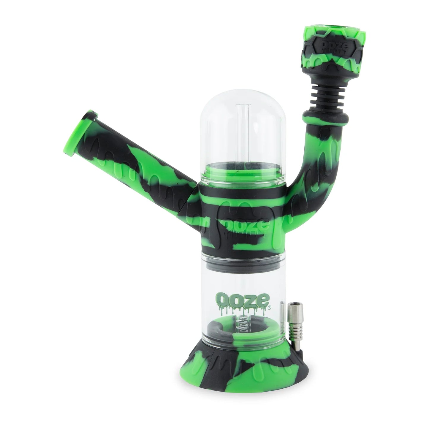 OOZE CRANIUM SILICONE WATER PIPE & NECTAR COLLECTOR Chameleon
