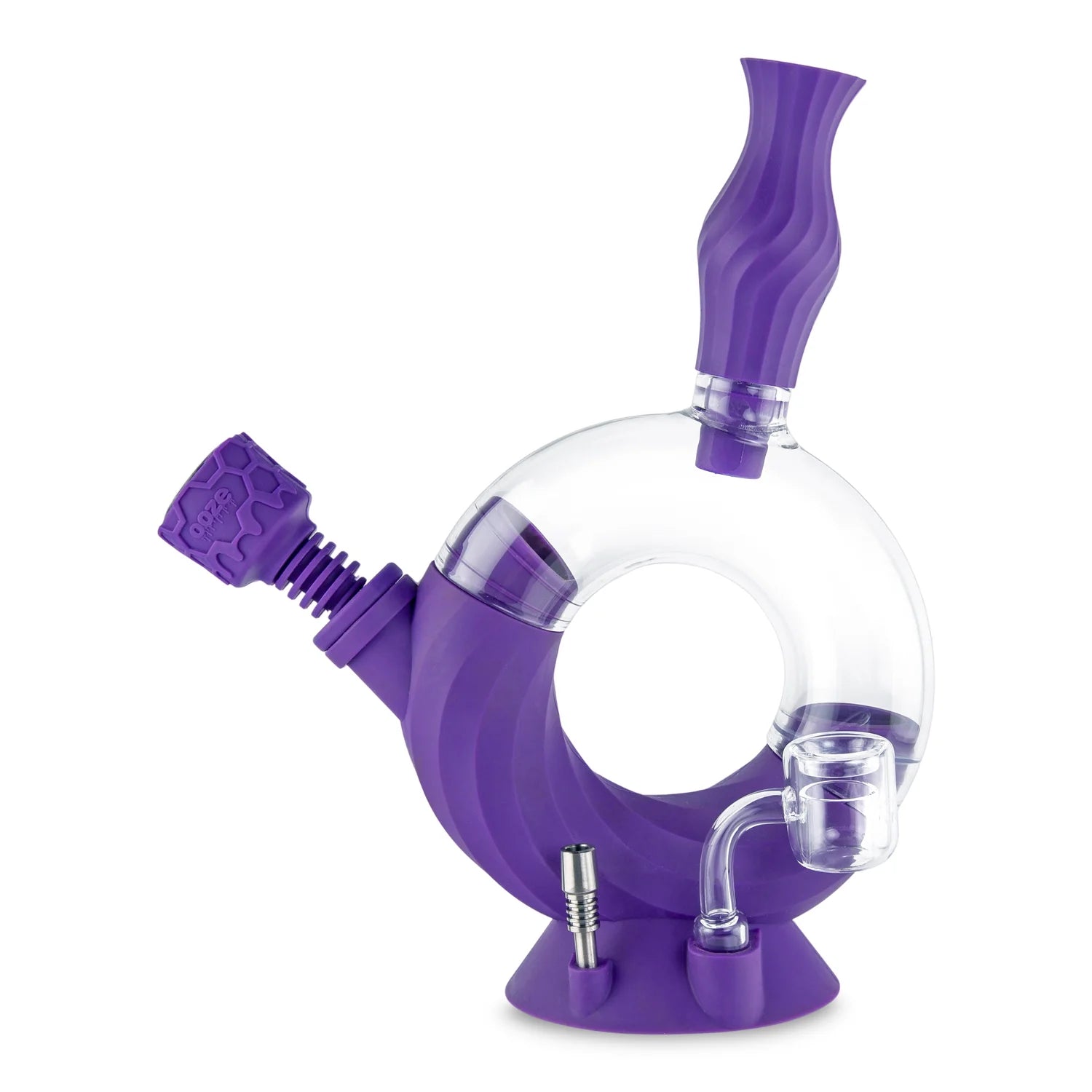 OOZE OZONE SILICONE WATER PIPE & NECTAR COLLECTOR Ultra Purple