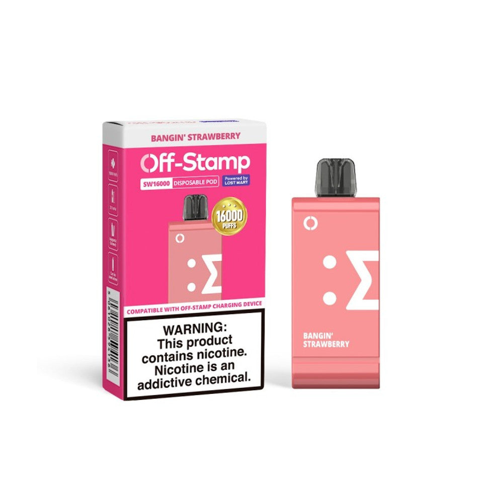 Off-Stamp 16K Pod Puff Bangin' Strawberry with packaging