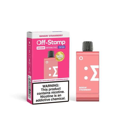 Off-Stamp 16K Pod Puff Bangin' Strawberry with packaging