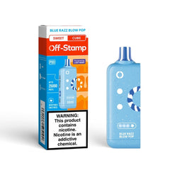 Off-Stamp Sweet Cube Pod 25K 5Ct Blue Razz Blow Pop - with packaging 