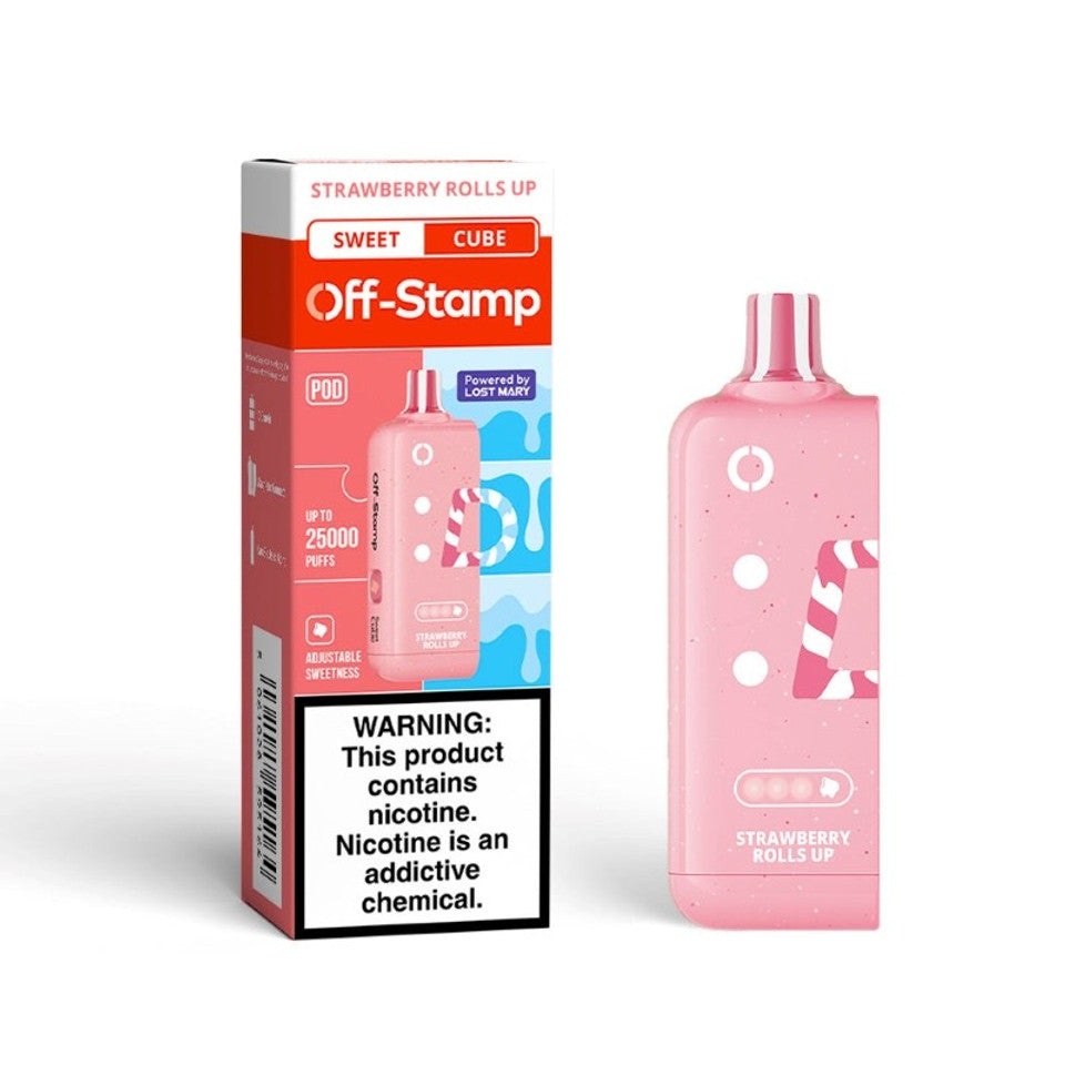 Off-Stamp Sweet Cube Pod 25K 5Ct Strawberry Rools Up - with packaging