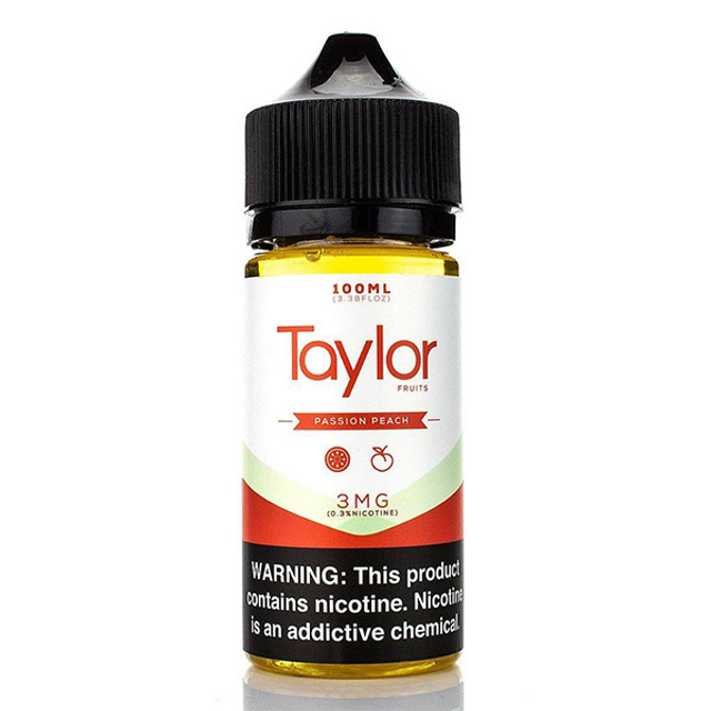 Taylor E-Liquid 100mL Passion Peach bottle